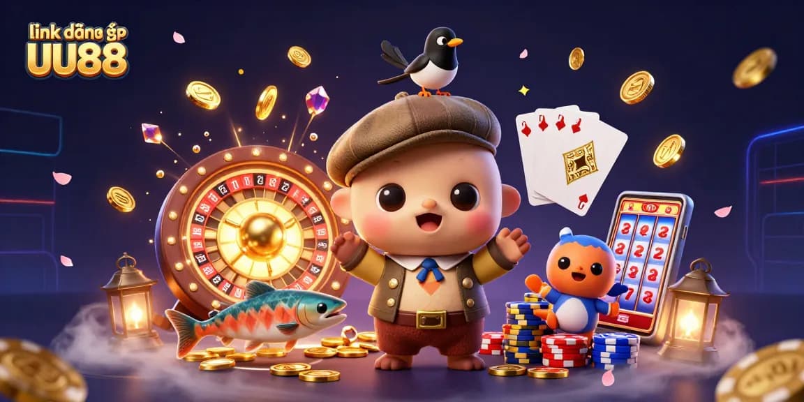 Play and win with link đăng nhập uu88 through enchanting 3D casino imagery featuring playful Nessie.